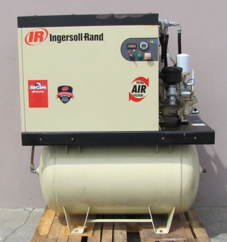 Ingersoll rand 15 hp rotary screw air compressor 80 gallon tank as is for sale