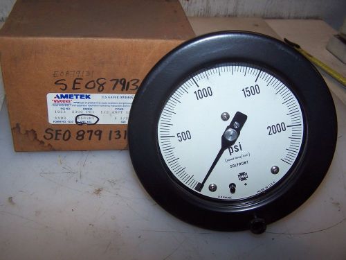 NEW AMETEK 2300 PSI PRESSURE GAUGE FIGURE # 1933  1/2&#034; ANPT  4-1/2 FACE