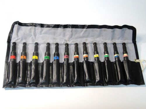 12 pc chicago pneumatic &#034;c&#034; spline tork bar kit c-052329 aircraft tools for sale