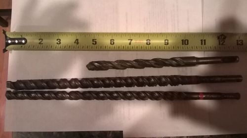 3 three Hilti TE-CX 1/2&#034;-12&#034; 3/8&#034; - 12&#034; . 3/8&#034; -6&#034;Rotary Hammer Mason Drill Bit