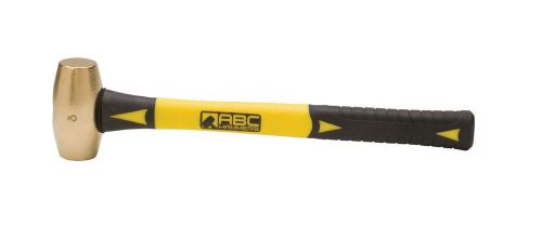 ABC Hammers Brass Striking Hammer, 3-Pound, 14-Inch Fiberglass Handle, #ABC3BF