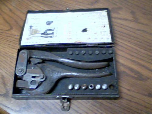 VINTAGE HYRO NO. O.X. METAL PUNCH SET SHEET METAL SET  PAT JAN 21 1919 B0002