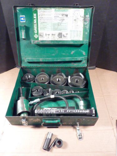Greenlee 7310 knockout punch driver set to 4&#034; dies excellent used w/ case for sale