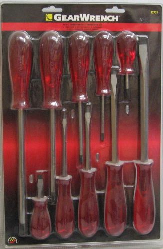 Gear Wrench 10pc. Combination Screwdriver Set Durable Composite Handle 82731