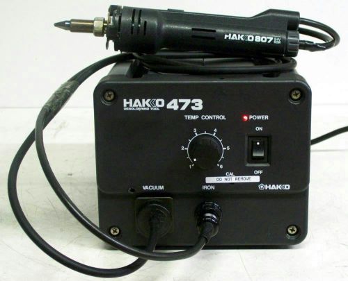 HAKKO 473 DESOLDERING STATION 473-1 HAKKO 807 IRON 24V 60W