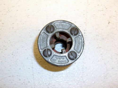 Ridgid OO-R Pipe Threader 3/8&#034; NPT Die Head with Dies 36885 New Style 00-R