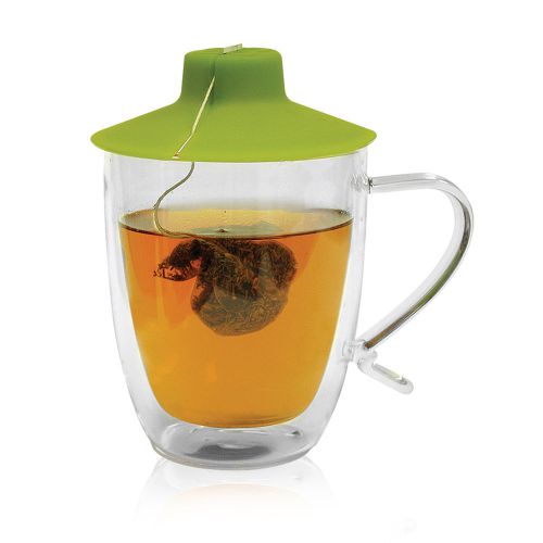 New primula double wall glass mug with tea bag buddy-pta-6116 for sale