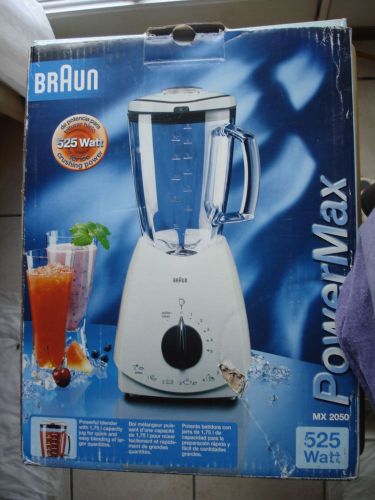 BRAUN Professional Mixer MX2050  Blender Glass jar Pulse 1.75L 525W WHITE