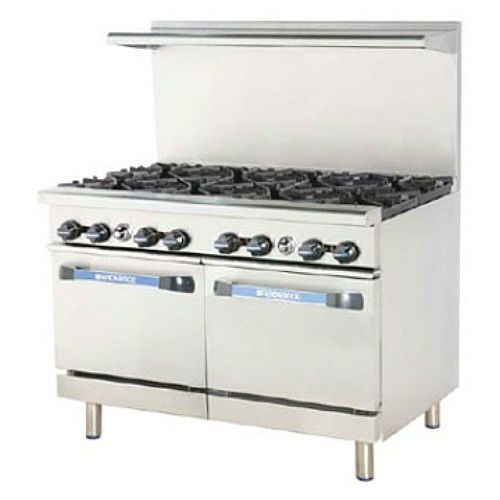 TURBO AIR 48&#034; RADIANCE RESTAURANT RANGE 4 BURNER 24&#034; THERMO GRIDDLE TARG24G4B LP