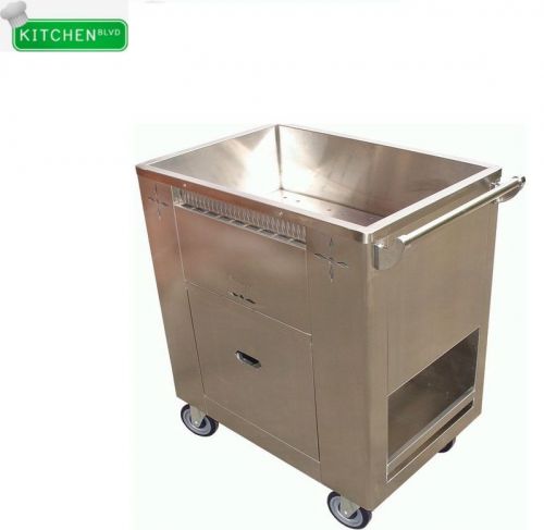 Stainless Steel Dim Sum Steam Cart 20&#034;W x 30&#034;L