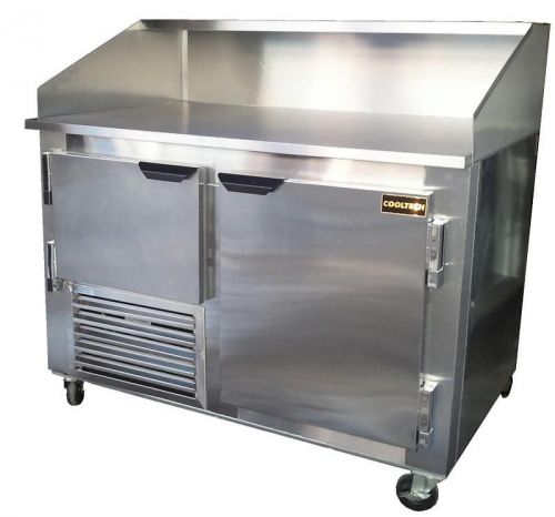 48&#034; New US-Made Two (1-1/2) door Refrigerated Dough Retarader pizza prep table