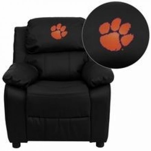 Flash Furniture BT-7985-KID-BK-LEA-40006-EMB-GG Clemson University Tigers Embroi