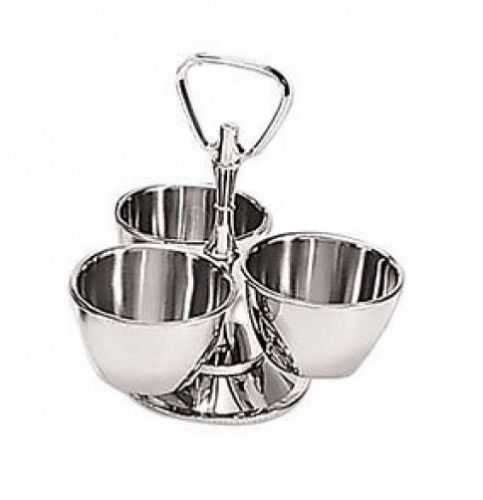 Stainless Steel Revolving Server 3-Bowl 10 oz Bowls Adcraft MLS-3