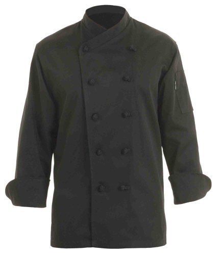 Chef works cobl-blk montpellier basic chef coat  black  l for sale