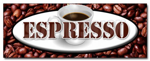 48&#034; ESPRESSO DECAL sticker coffee shop cafe beans retail storefront marketing
