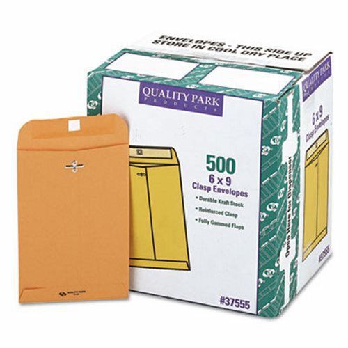 Quality Park Clasp Envelope, 6 x 9, 28lb., Brown Kraft, 500/Carton (QUA37555)