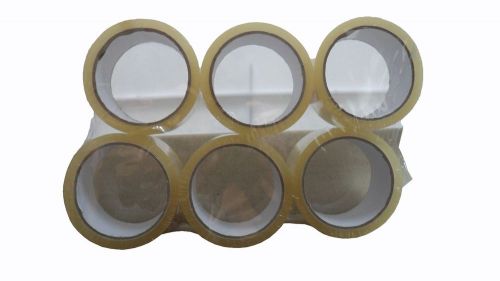 6 Rolls Carton Sealing Clear Packing/Shipping/Box Tape 1.6 Mil- 2&#034; x 55 Yards