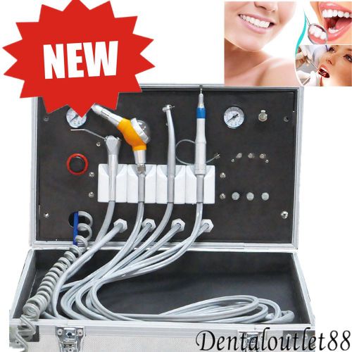 Sale!! Dental Turbine Unit Suction Work Air Compressor 3 Way Syringe 4 Hole-110V