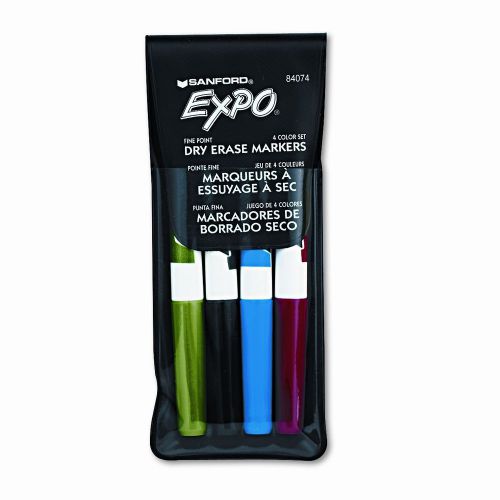 EXPO® Dry Erase Markers, Fine Point, Assorted, 4/Set Set of 2