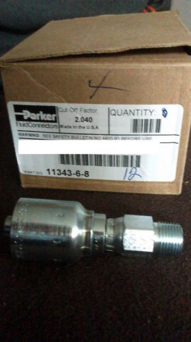 Parker Fluid Connectors P43-8 Model - 11343-6-8 Box of 12 Connectors