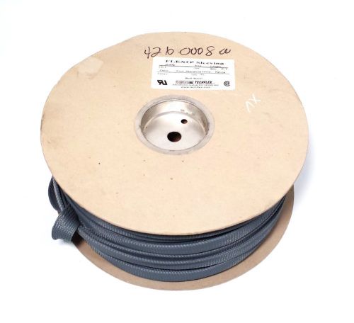 Flexo Sleeving PET Large 3/4&#034; 500&#039; Bulk Spool/Roll Expandable Cable. Gray.