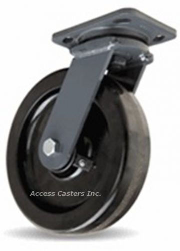 S-wh-8p 8&#034; x 2&#034; hamilton swivel plate caster, phenolic wheel, 1400 lbs capacity for sale