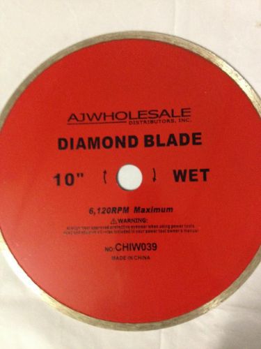 10&#034; WET CUT LAPIDARY DIAMOND SAW BLADE, CONCRETE BRICK STONE SLATE ROCK MASONRY