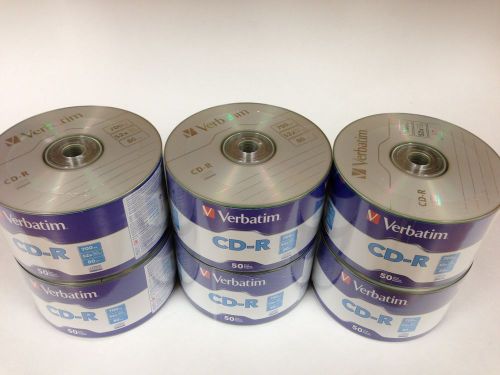 Verbatim CD-R CDR 52x Logo Recordable Disc 80Min 700MB Plastic Wrap 300pcs 98005