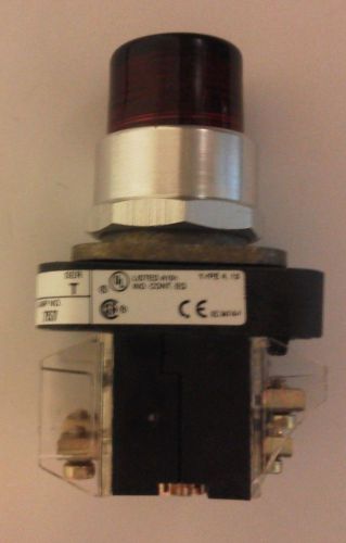 Allen Bradley, 800T-QB24, Illuminated Red Push Button, 24V AC/DC