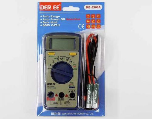 Auto range digital multi tester DER EE Electrical DE-200A