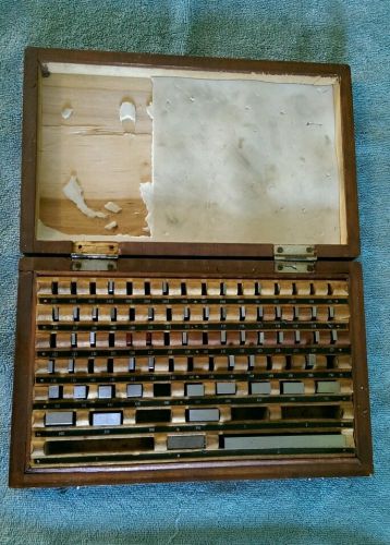 GAGE BLOCK SET  Machinist Wooden Box