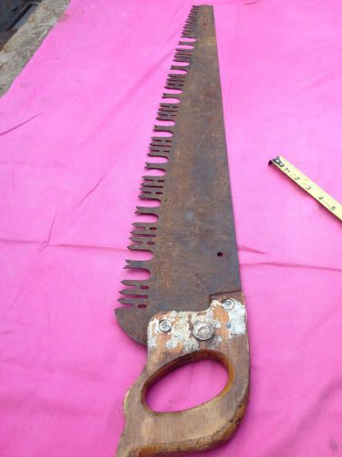 Vintage lumber jack hand saw, cut teeth 36&#034; for sale