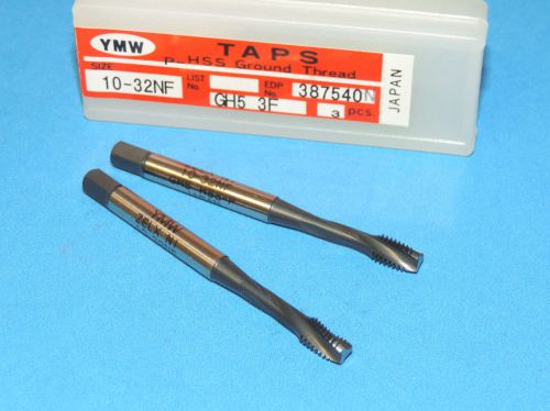 YMW ZELX NI 10-32 Spiral Flute Taps GH5 3FL Vanadium Oxide ** 2 PIECES **