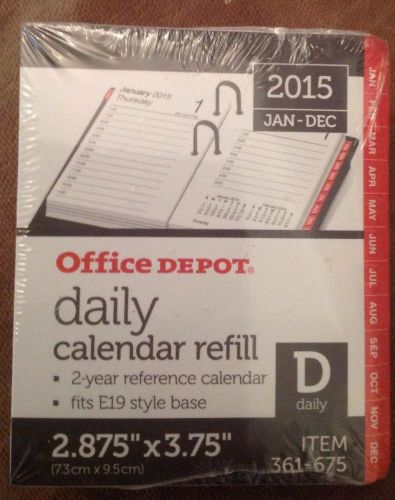 Office Depot #361-675, 2015 Calendar Refills,compact, NIP, 3 x 3.75 (2.875x3.75)