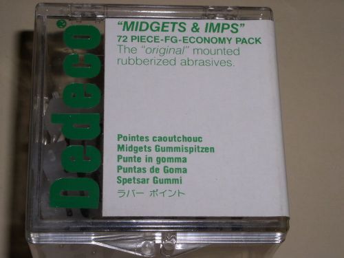 DENTAL LAB DEDECO ABRASIVE POINTS MIDGETS &amp; IMPS 72 PC