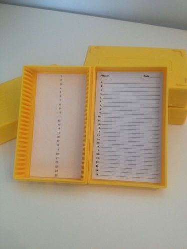 EUC, 2 ABS Plastic Microscope Slide Storage Boxes