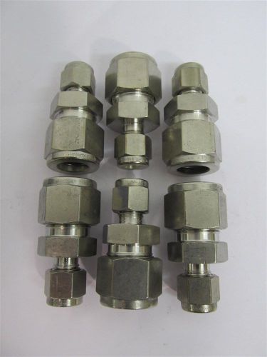 Hy-lok cur-8-4-s316, 1/2&#034; compression x 1/4&#034; compression, reducing union - 6 ea for sale