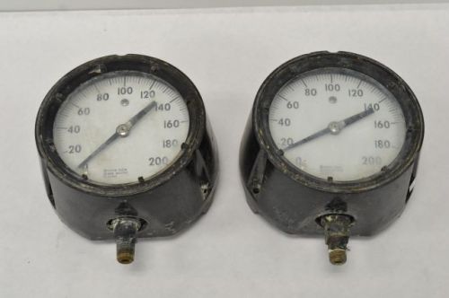 LOT 2 ASHCROFT PRESSURE GAUGE 0-200PSI 4IN FACE 1/4IN NPT B206912