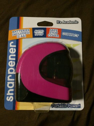 Its Academic Battery Operated Pencil Sharpener Pink New Batteries Included !!!