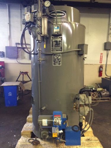 Columbia ct series 25 hp steam boiler 150 psi 1050000 btu for sale