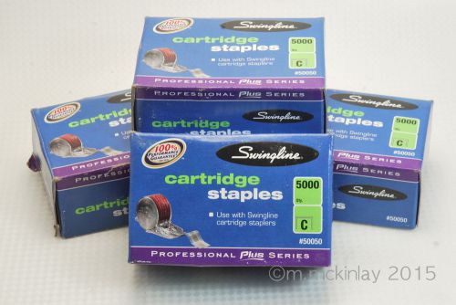 Swingline 50050 c oem staples- 4 boxes @ 5000 / coil- swi 690e, 520e, 5000, 790 for sale