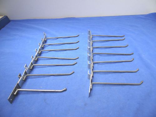 Slatwall,Slat Wall Hooks,Peg Board Hooks,Galvanized,1-6 &#034;,13-6 1/2&#034; ,Total of 14