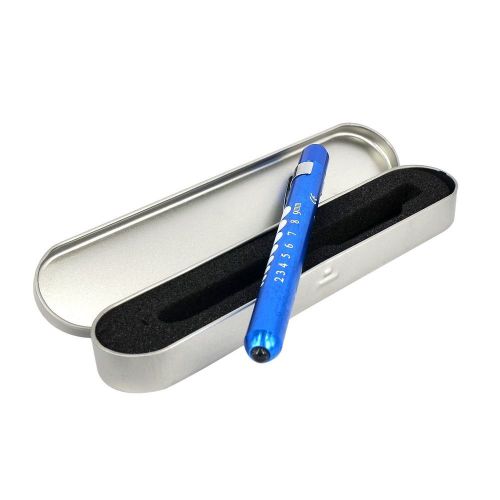 White Light Nurse Penlight with Pupil Gauge Case in Blue