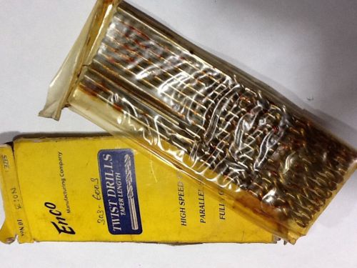 Pack of 10 New No. 3  - #3 - .213&#034; HSS TAPER LENGTH TWIST DRILLS - 6&#034; LONG