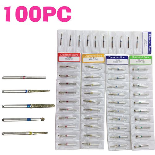 Sale 100* Dental Diamond Burs for High Speed Handpiece Medium FG 1.6M CZ02 fs