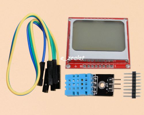 DHT11 Temperature/Humidity Sensor Perfect Blue Nokia LCD 5110 84*48 Display