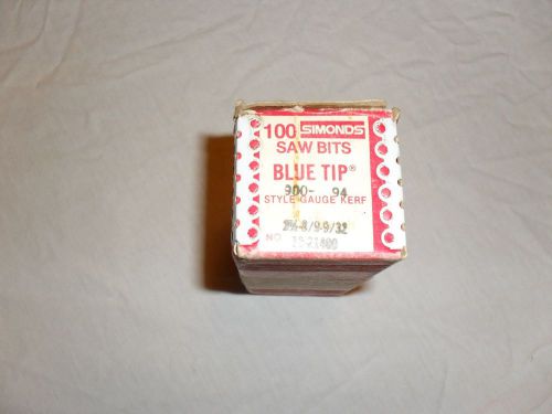 Simonds Saw Bits Box Of 100 2 1/2 style 8/9 guage 9/32  New