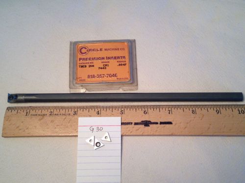 1 NEW KENNAMETAL 10 MM CARBIDE BORING BAR. E10S-STLDL11 W/ 10 INSERTS {G30}