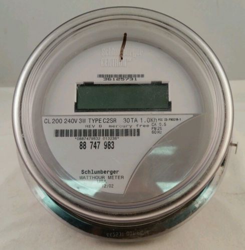 Schlumberger Centron Digital Electric Kwh Meter