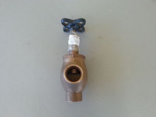 Nibco S311Y 11/4 Bronze Angle Globe Valve, Class 125, 1-1/4&#034; Solder